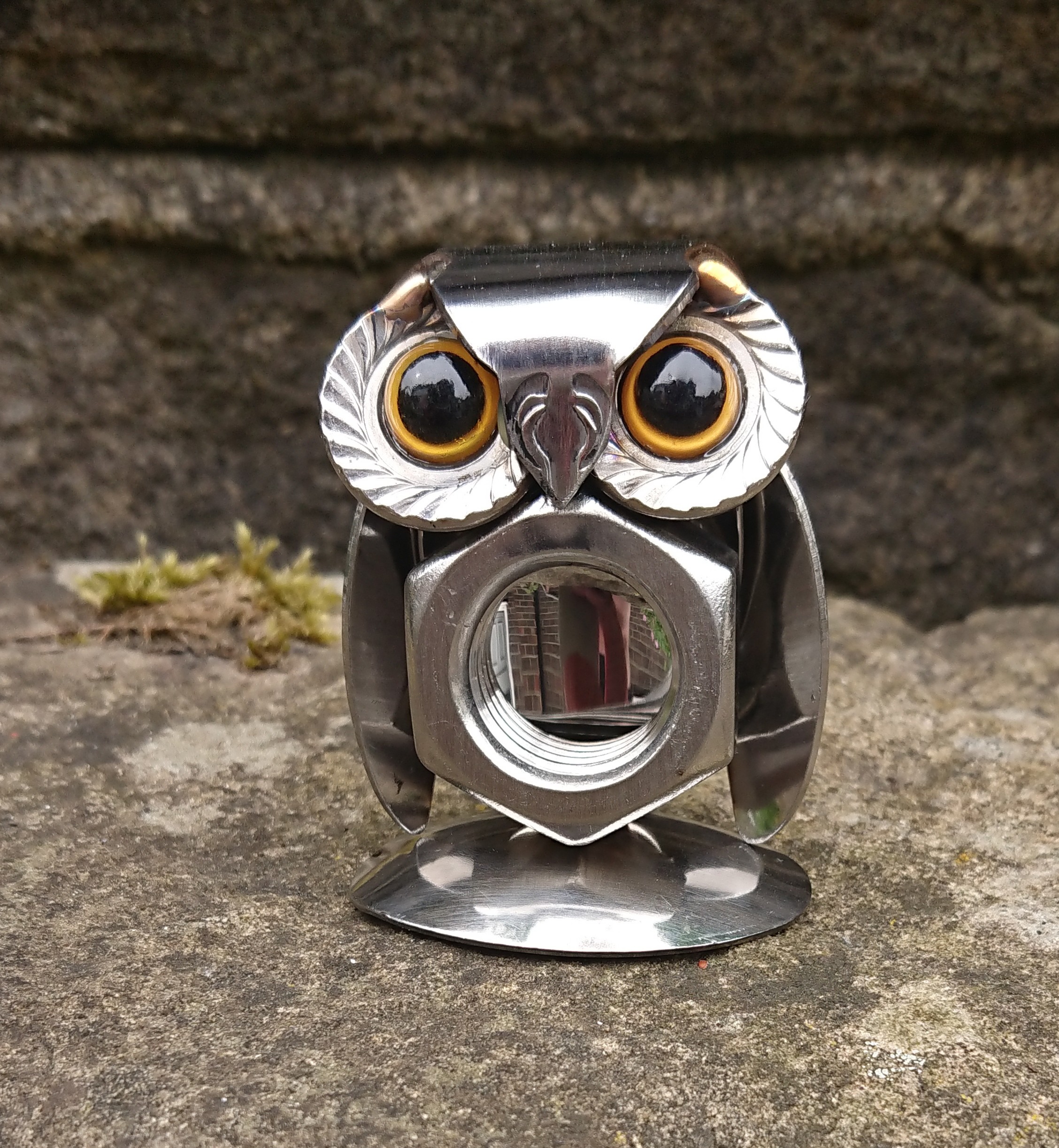 Owl with camera eyes sales